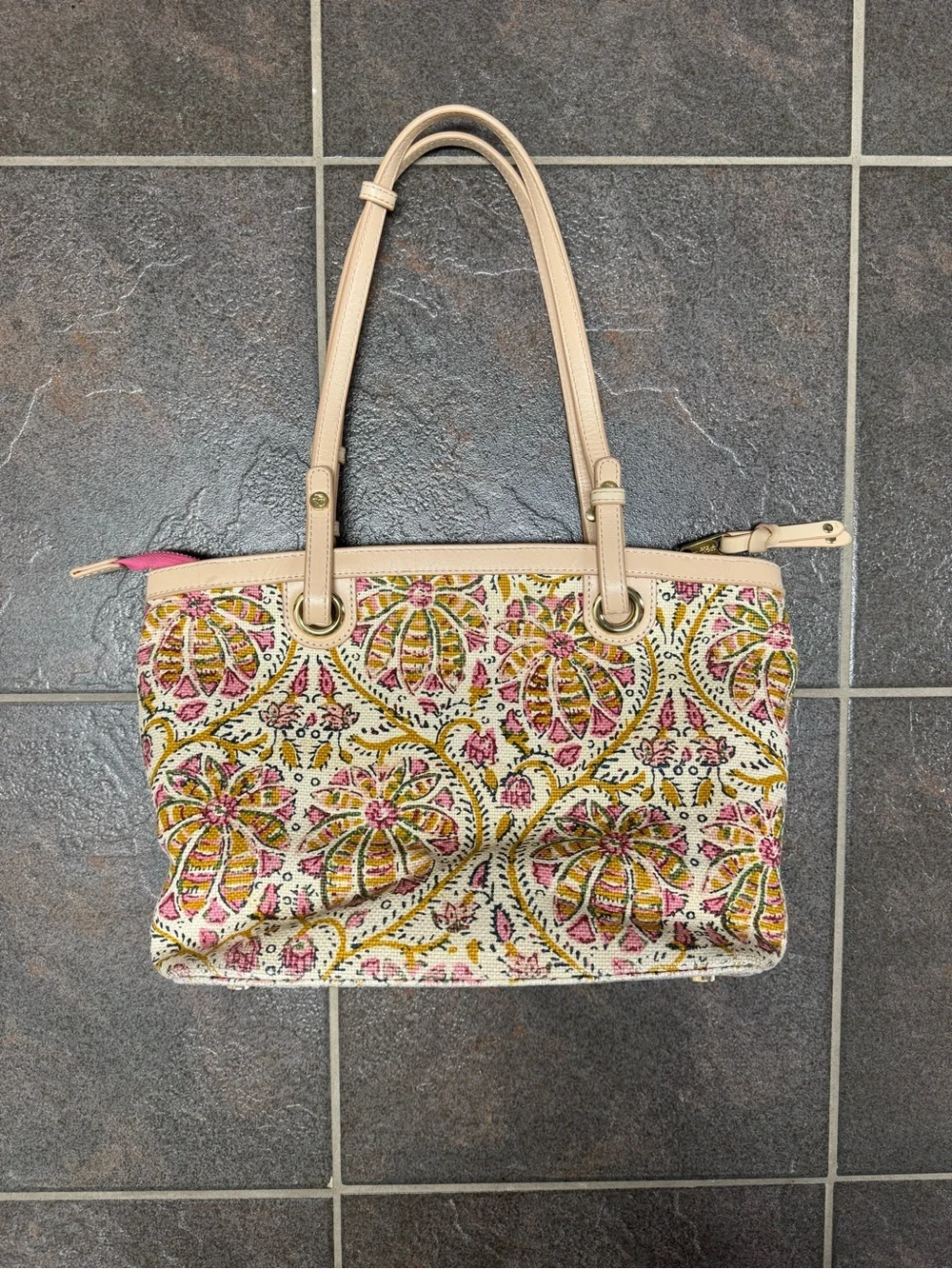 Spartina 449 Pepper Hall Tote Shoulder Bag Handbag Zip Top Purse